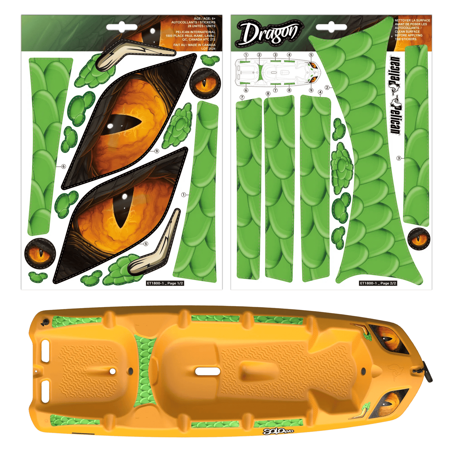Decals for Solo Evo Kids Kayak