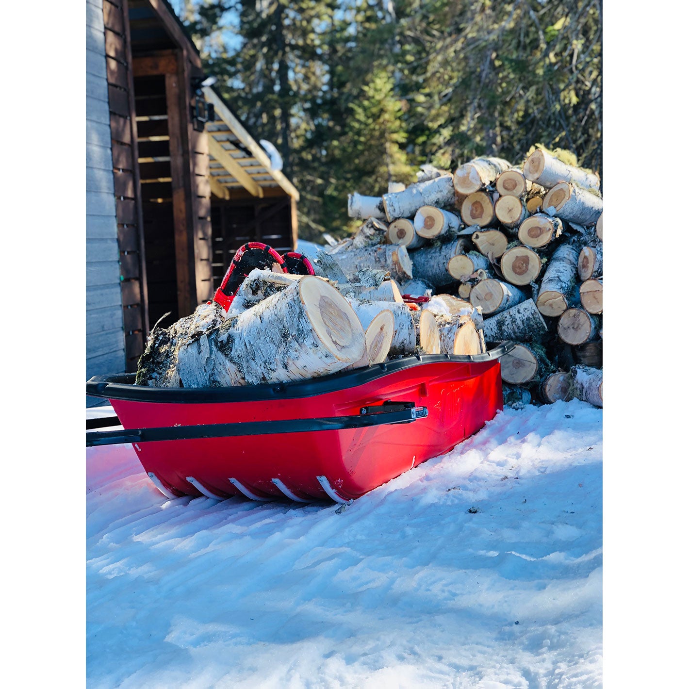 Trek Sport 82 Utility Sled with Runners, Tow Hitch & Travel Cover