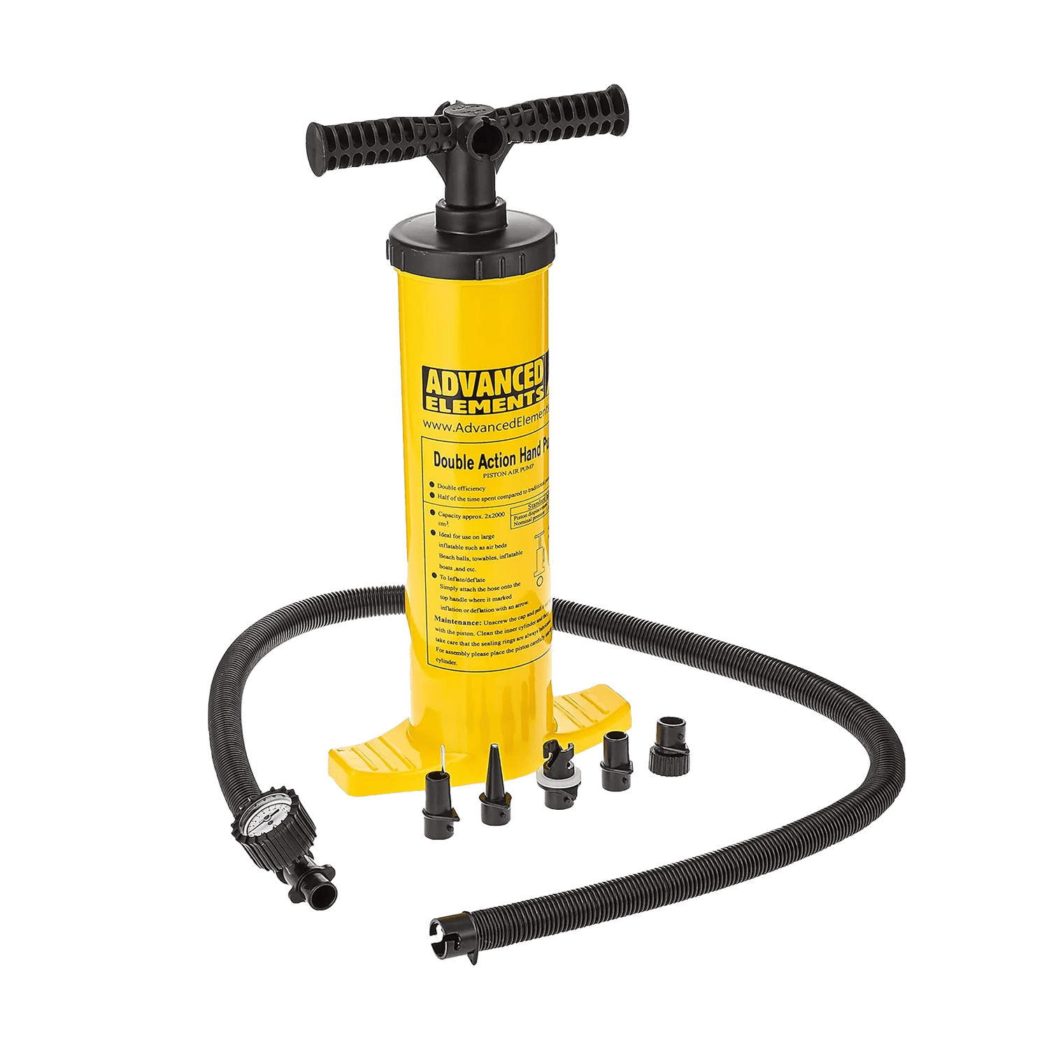 Double-Action Hand Pump with Pressure Gauge