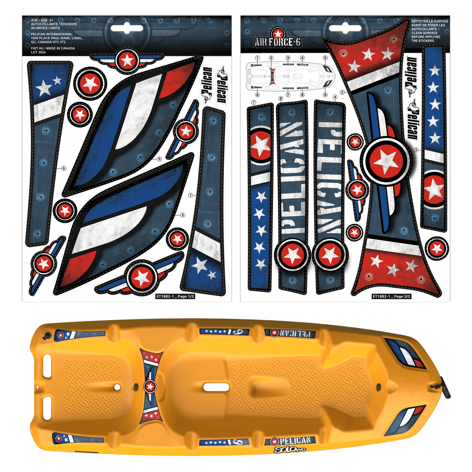 Decals for Solo Evo Kids Kayak