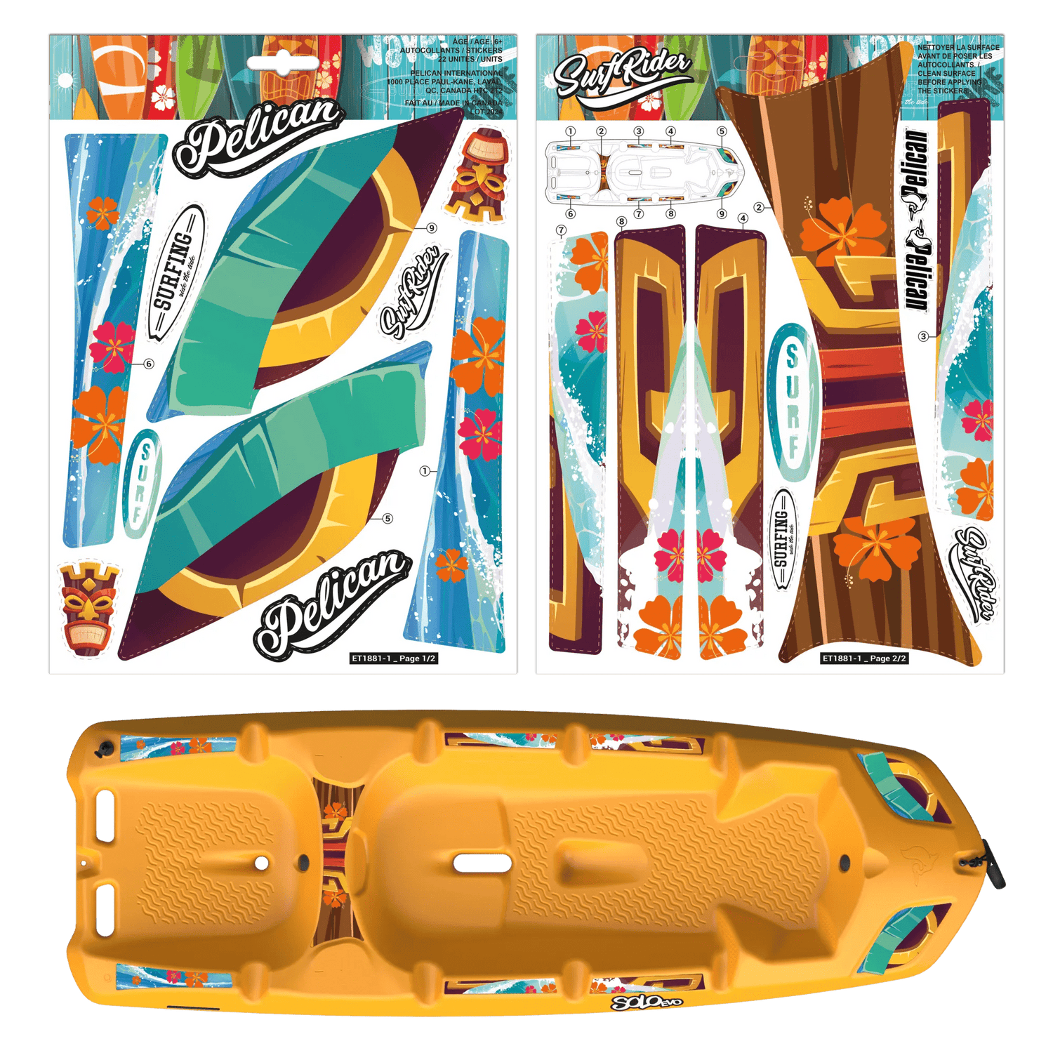 Decals for Solo Evo Kids Kayak